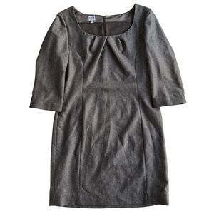 Armani Collezioni Virgin Wool Mini Dress 14 Gray Career Business Casual Academia